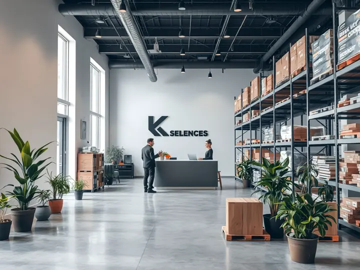 科技公司前台接待区